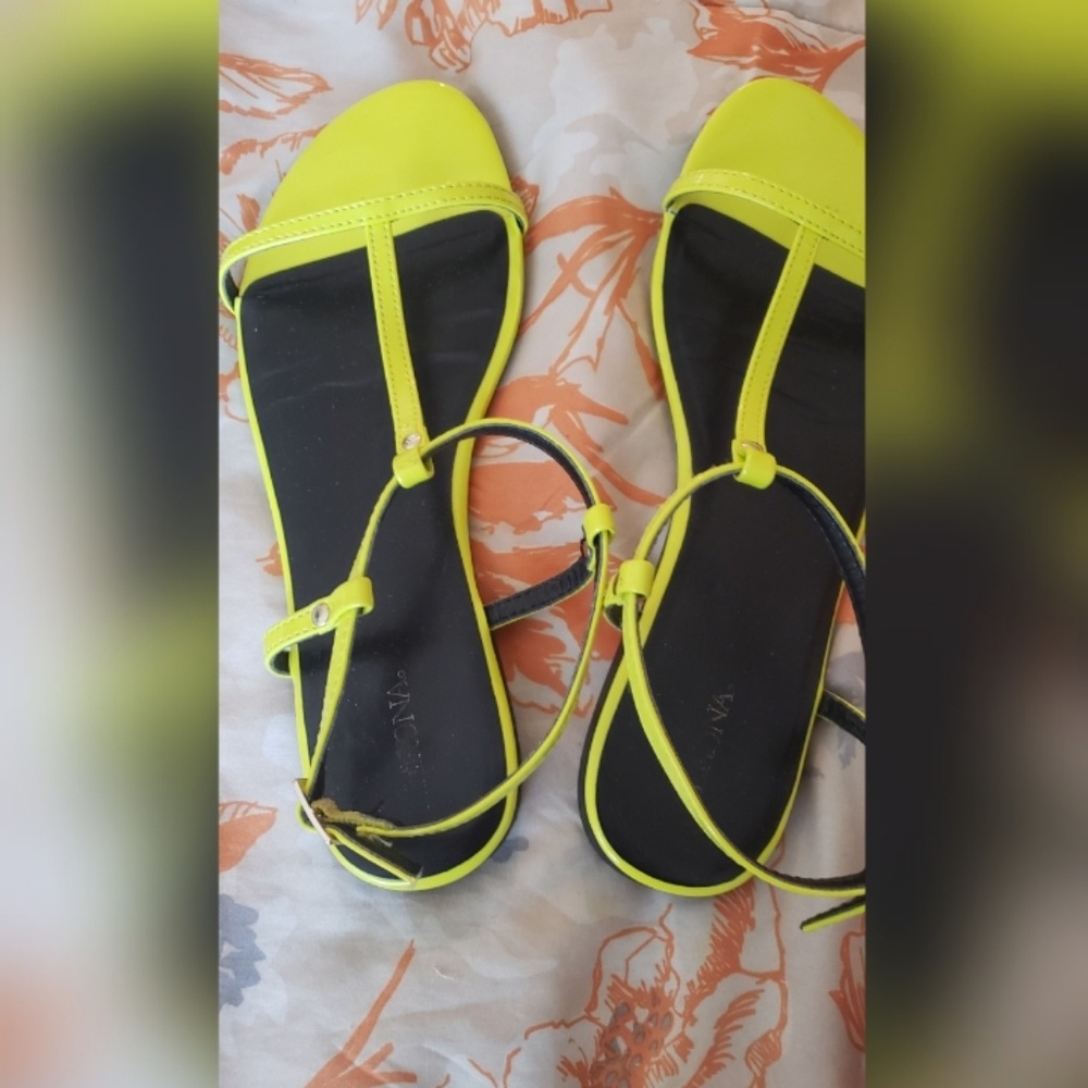 Neon Green Sandals